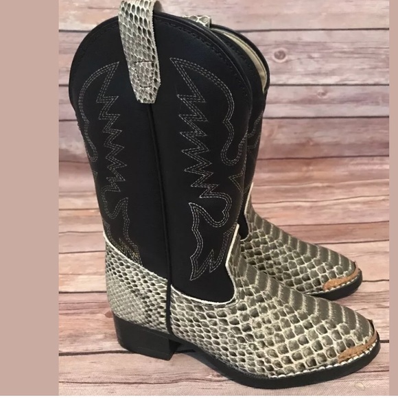 boys snakeskin cowboy boots